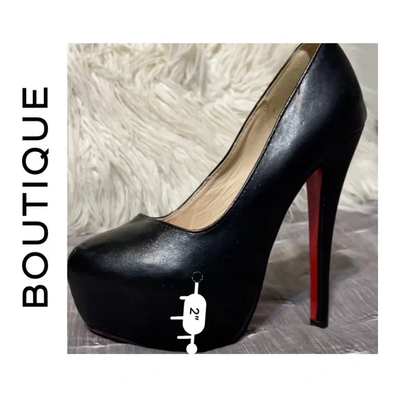 Black Platform Heels - Picture 4 of 5